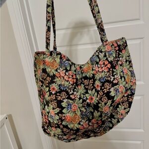 Floral Tapestry Tote Bag